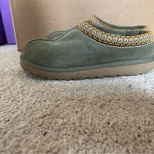 UGG Tasman Green Suede Slippers